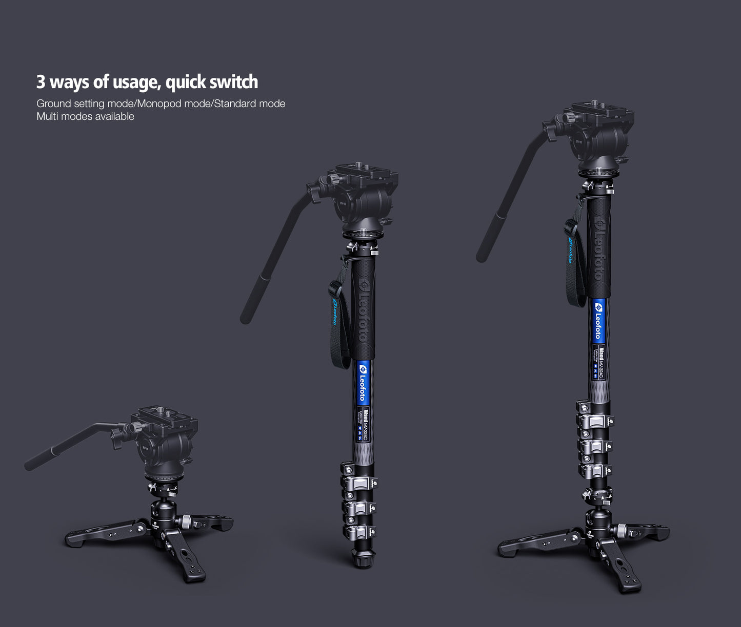 Leofoto Manba Monopod MV-324CL and BV-10