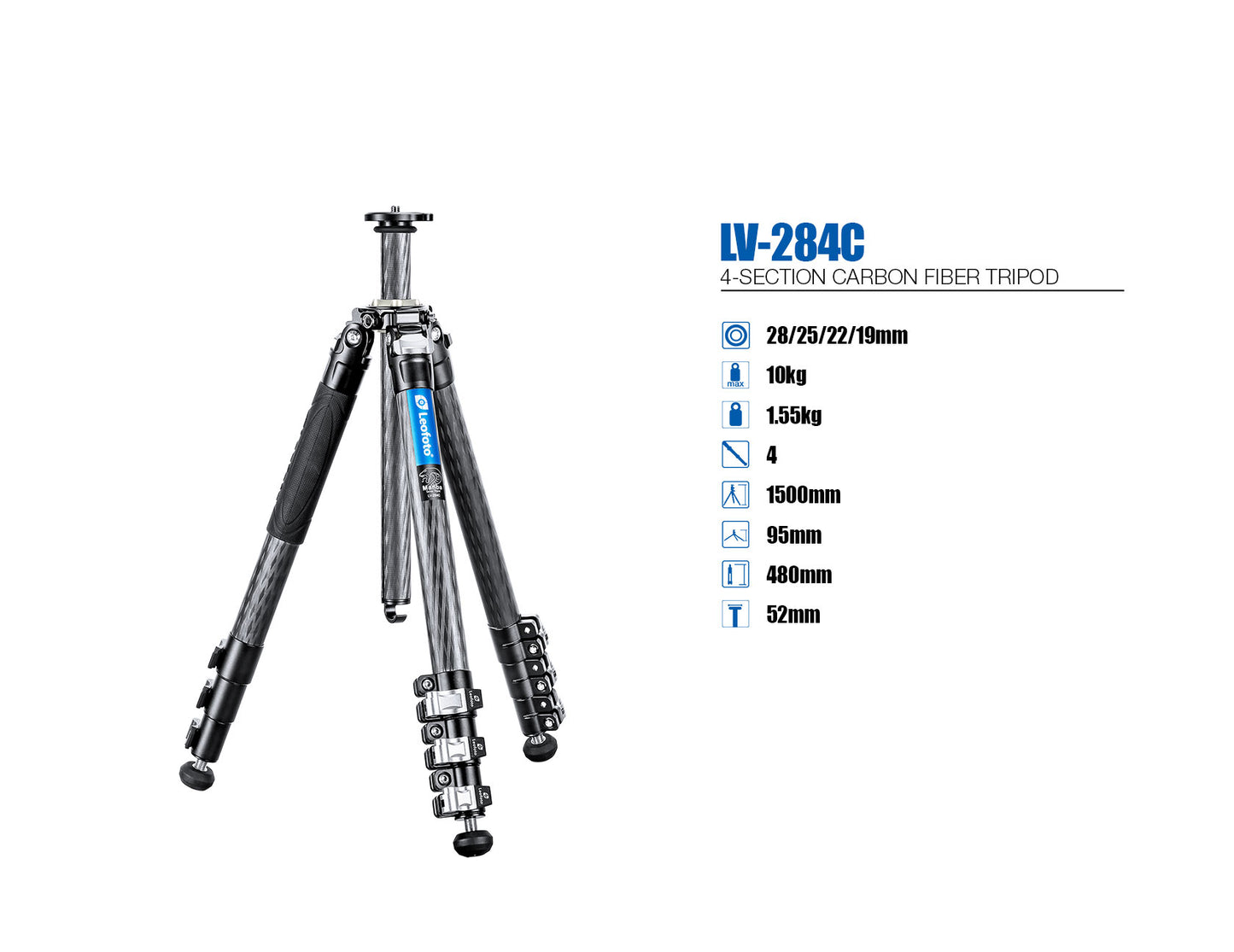 Leofoto Manba Tripod LV-284C and BV-5 Arca Swiss Fluid head