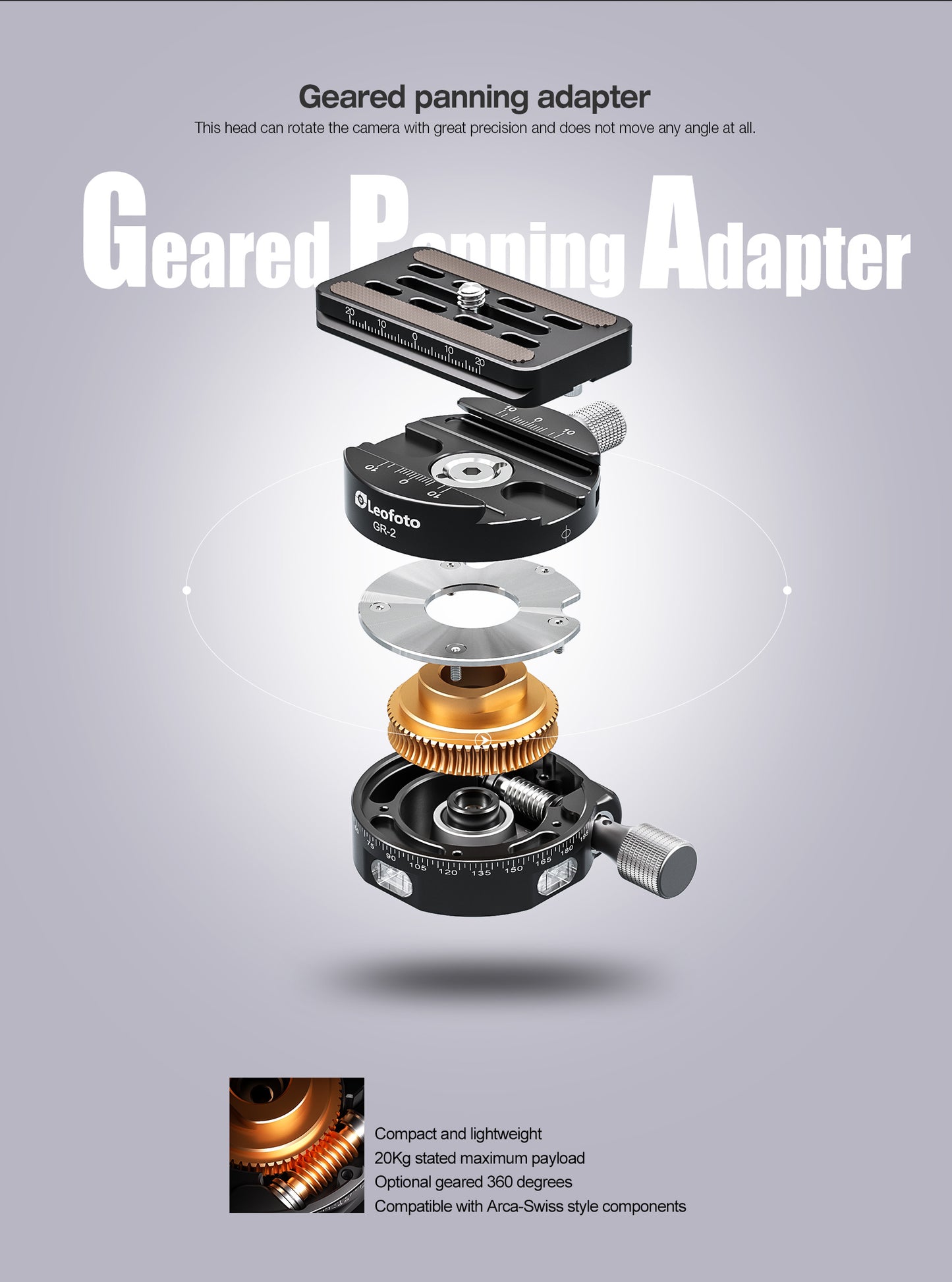 Leofoto G4Pro (geared panning clamp)