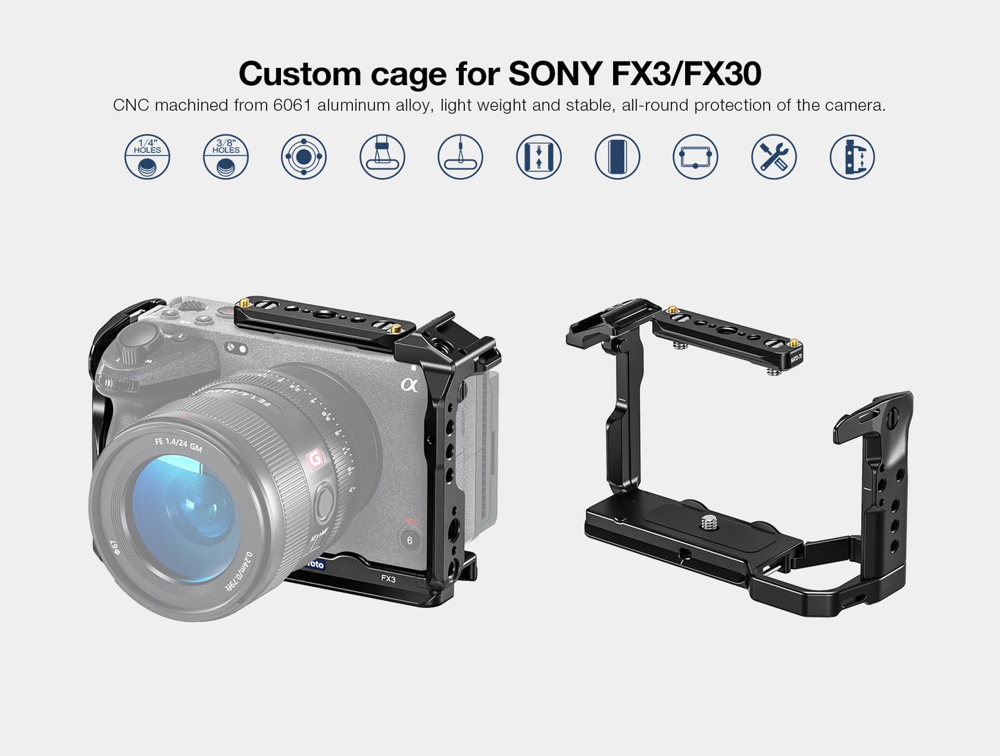 Leofoto Sony FX3 Camera Cage & FX3-XLR Handle Extension