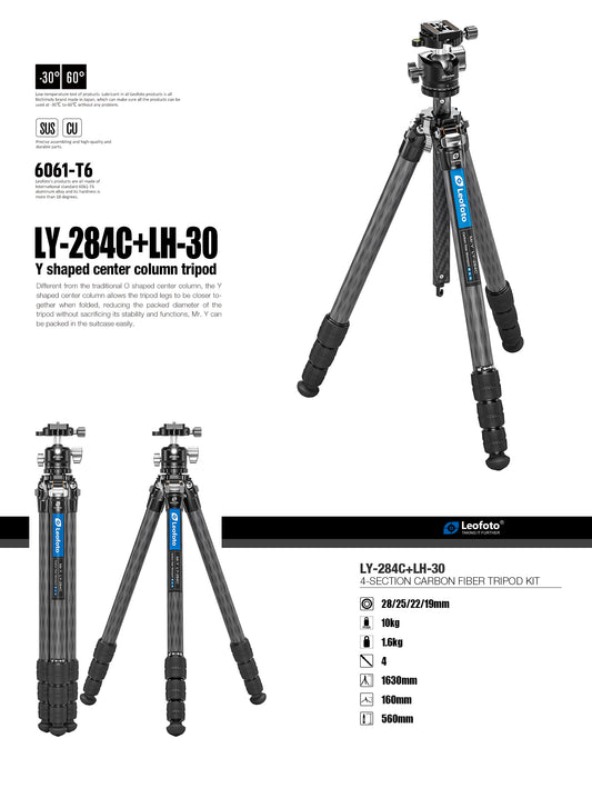 Leofoto "Mr Y" Tripod LY-284C + LH-30R