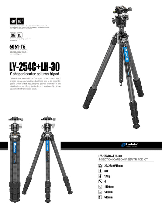 Leofoto "Mr Y" Tripod LY-254C + LH-30R