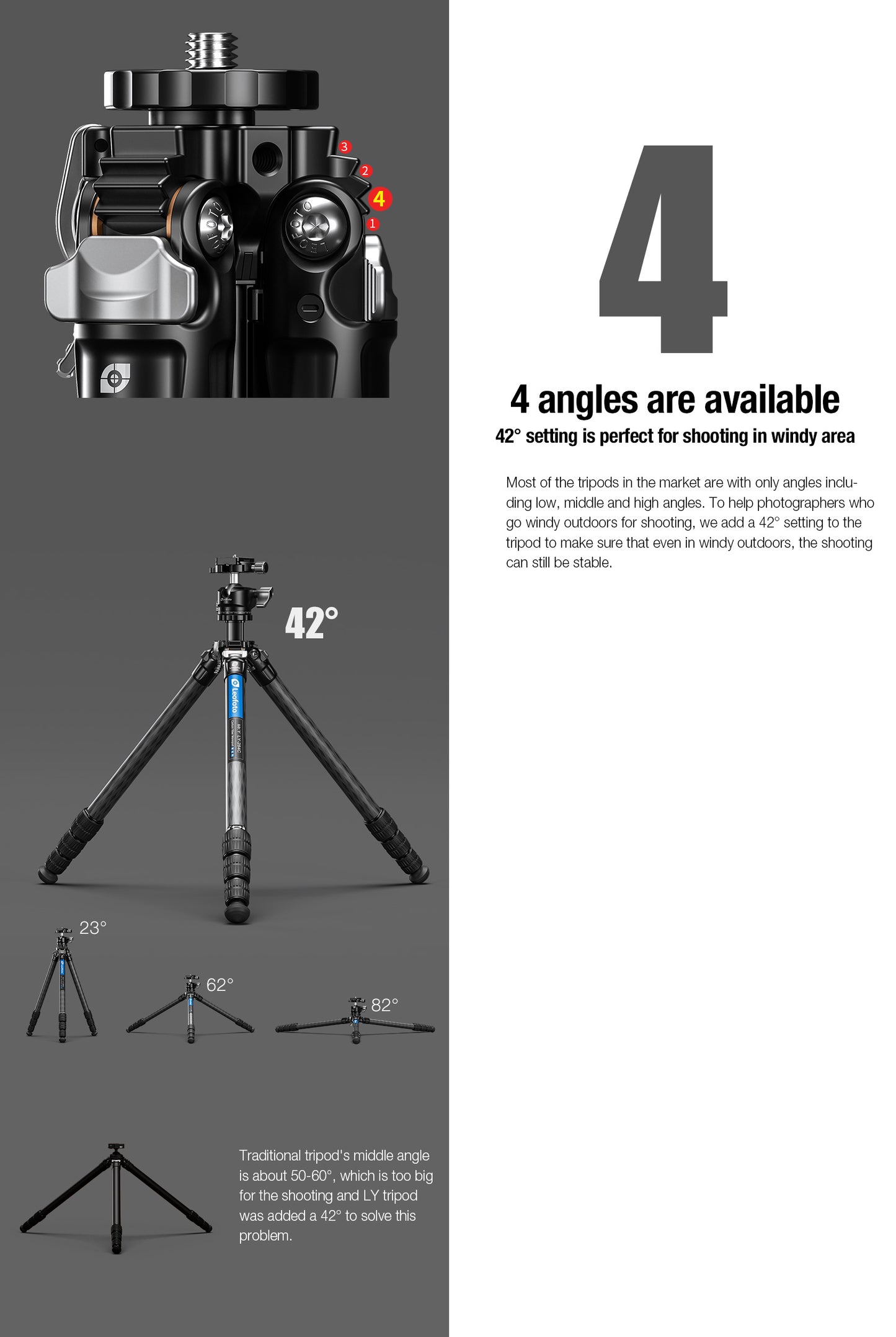 Leofoto "Mr Y" Tripod LY-284C + LH-30R