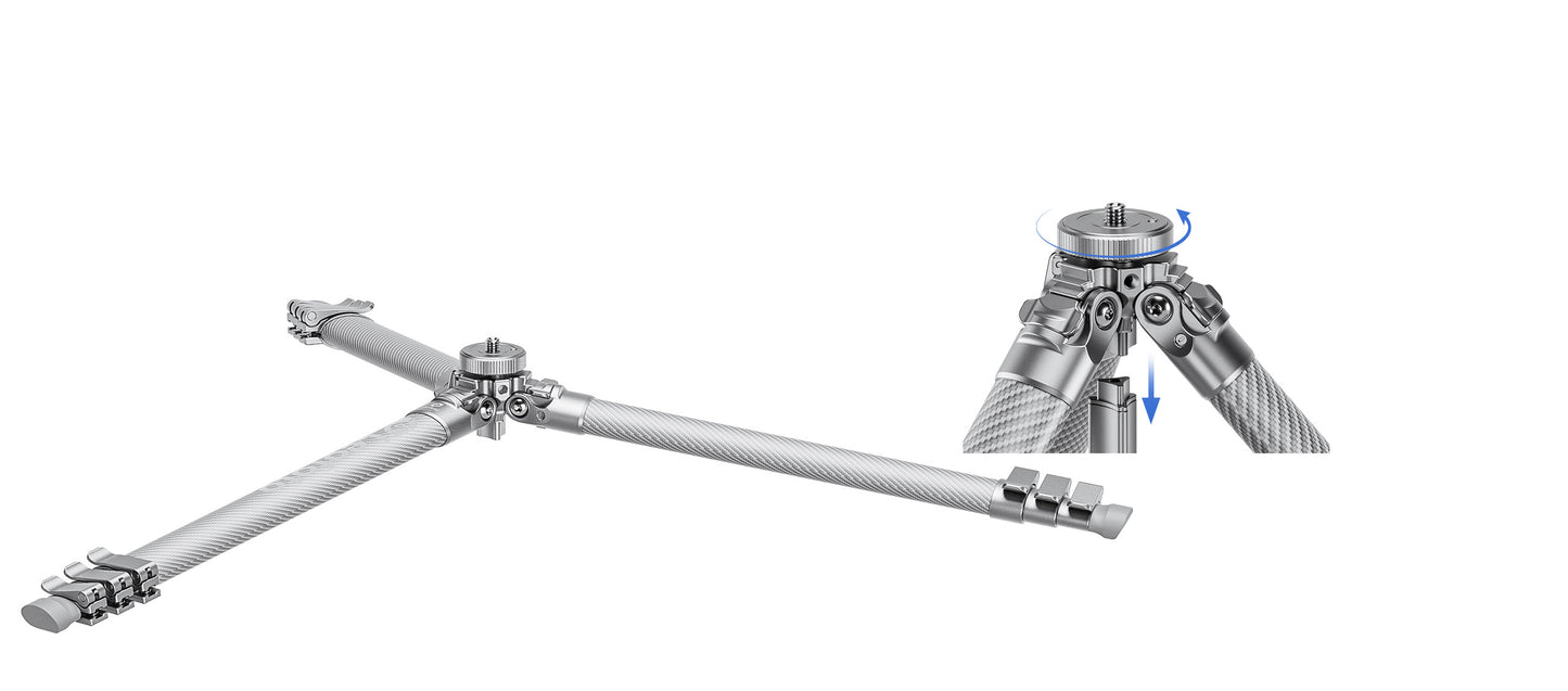 Leofoto "Azure" Full Silver AZ-204C Tripod with MBH-30 Ballhead