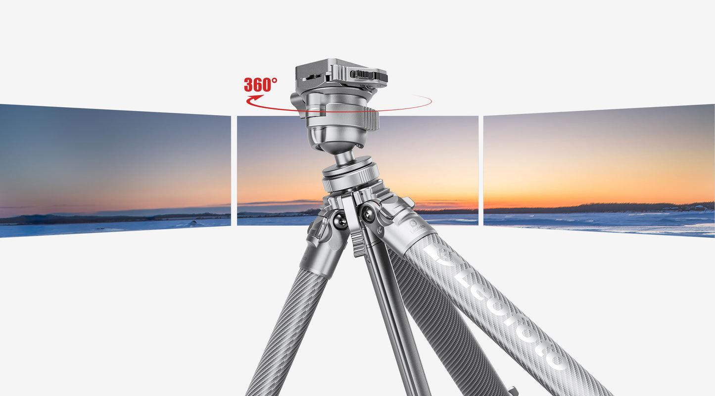 Leofoto "Azure" Full Silver AZ-204C Tripod with MBH-30 Ballhead