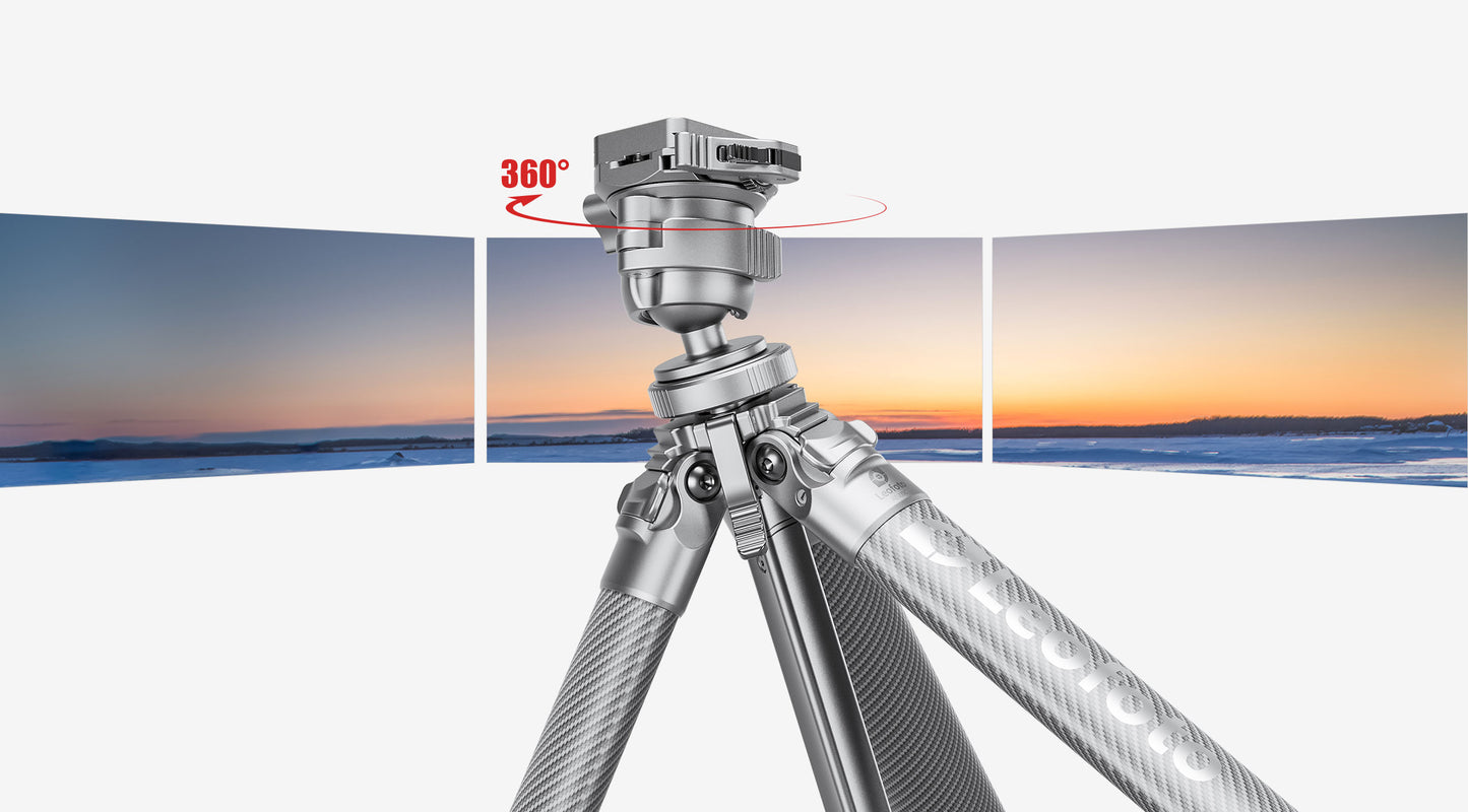 Leofoto "Azure" Full Silver AZ-235C Tripod with MBH-30 Ballhead