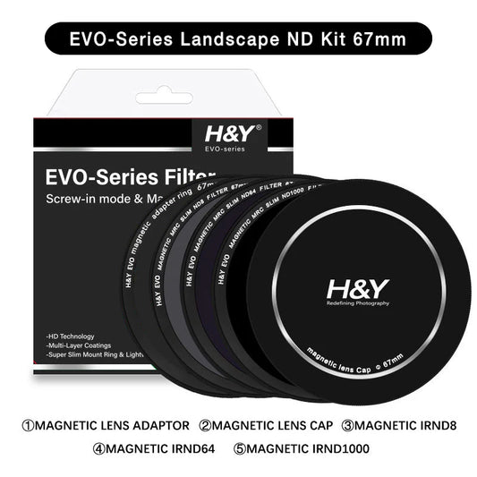 H&Y HD EVO-Series Magnetic Landscape IRND8 / IRND64 / IRND1000 Filter Kit