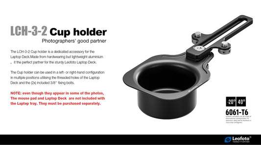 Leofoto LCH-3-2 cup holder (use with LCH-3/3S)