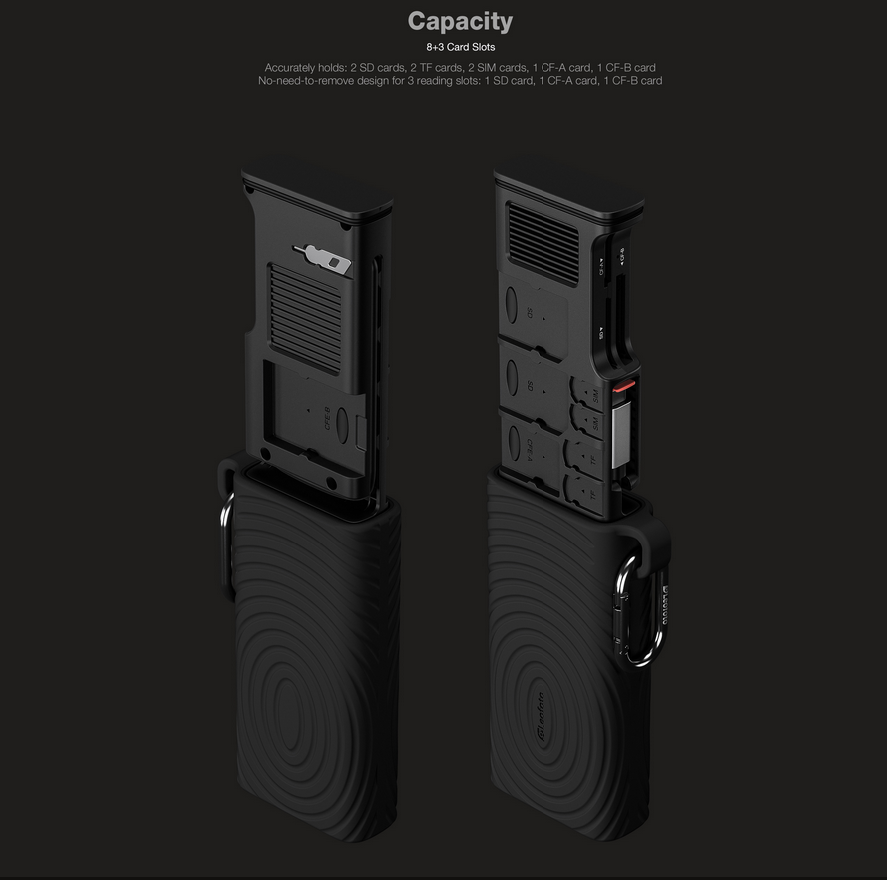 Leofoto LCR-01 multiple card reader and storage device