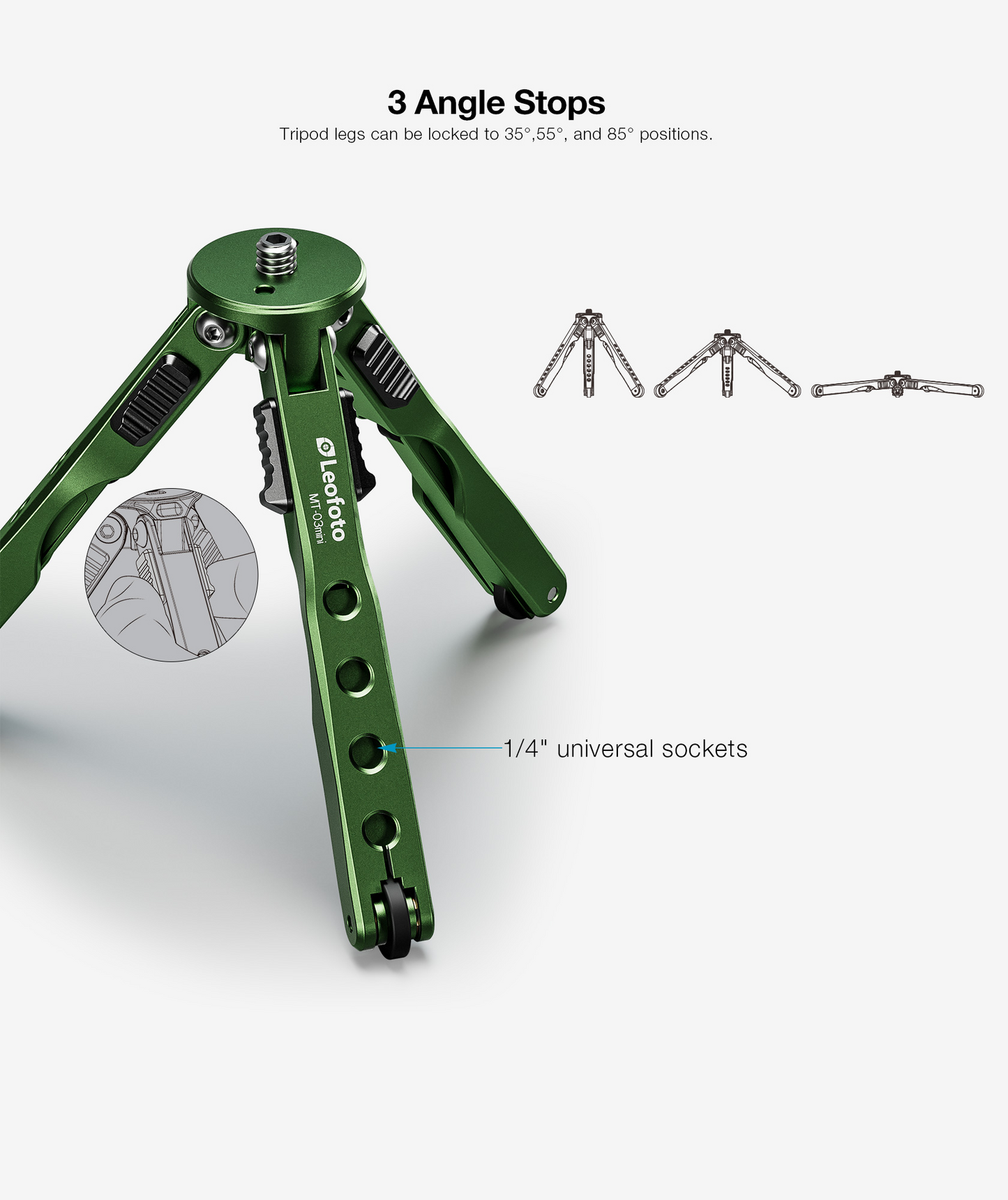 Leofoto Mini Tripod MT-03 Mini (2026) with Mini Ballhead MBH-20