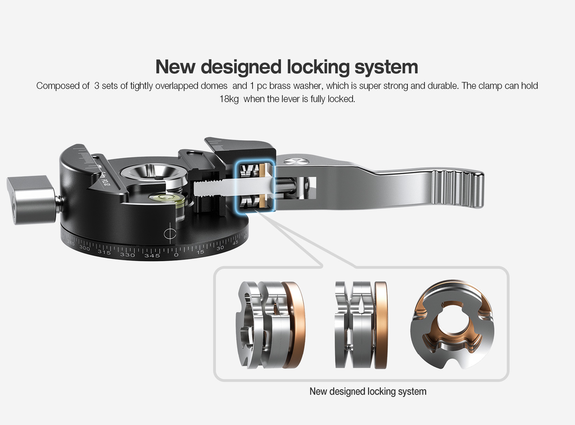 Leofoto PCL-52 Arca Swiss Quick Release Lever panoramic Clamp