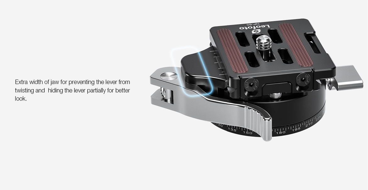 Leofoto PCL-52 Arca Swiss Quick Release Lever panoramic Clamp