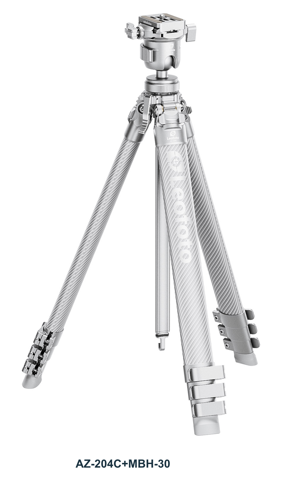 Leofoto "Azure" Full Silver AZ-204C Tripod with MBH-30 Ballhead