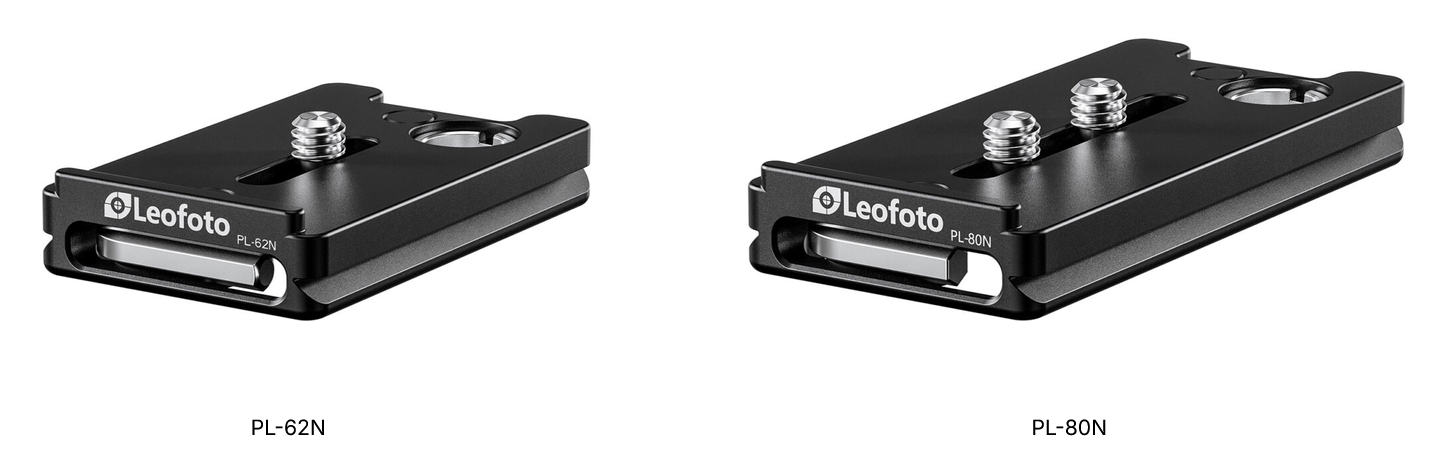 Leofoto PL-62N/PL-80N with QD socket arca swiss plates