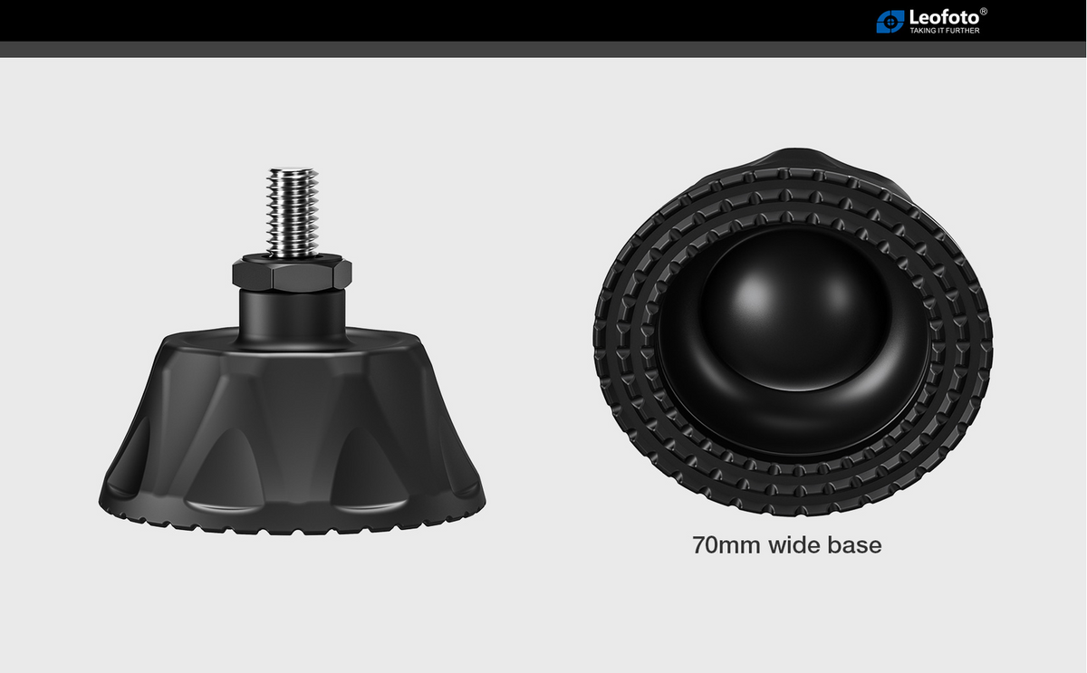 Leofoto 70mm suction cup foot for monopod