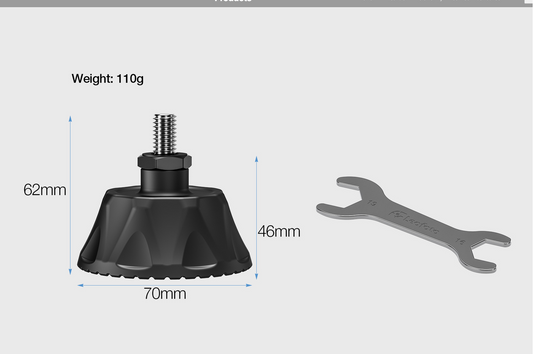Leofoto 70mm suction cup foot for monopod
