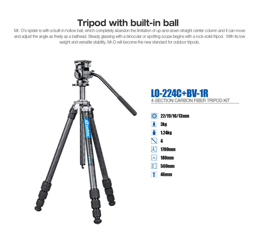 Leofoto Tripod LO-224C + BV-1R