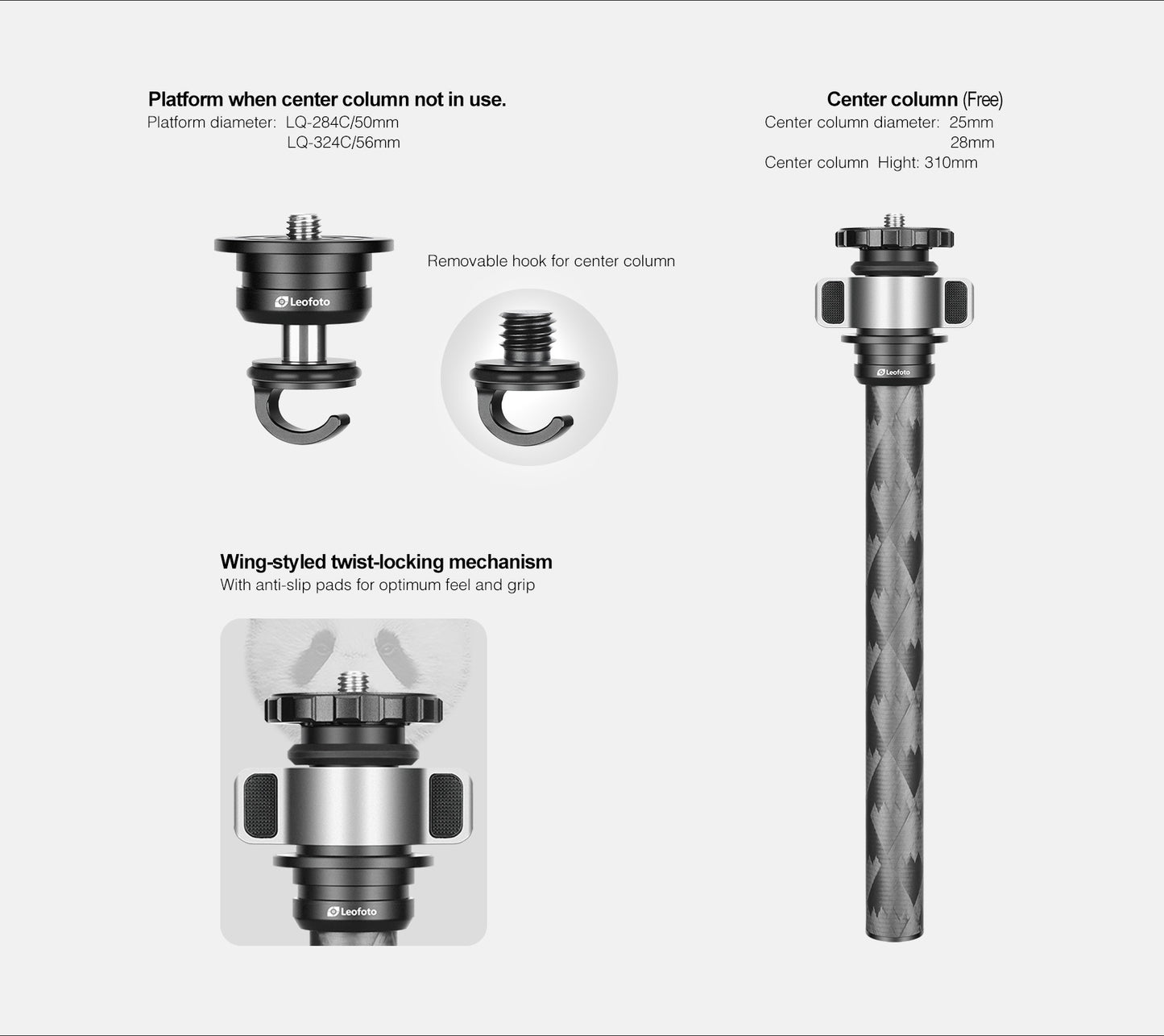 Leofoto Tripod LQ-284C/LQ-324C/LQ-365C (Mr Q)