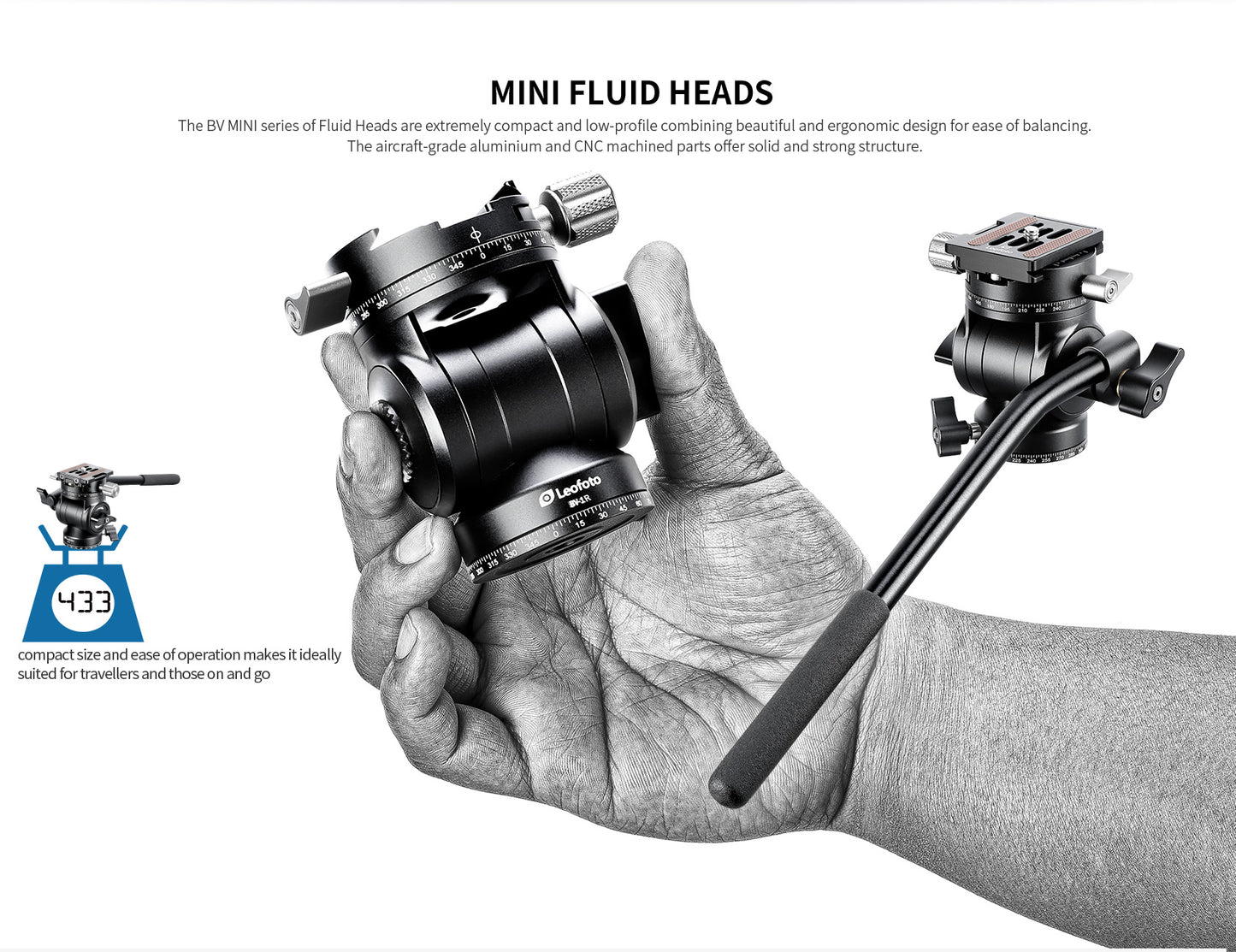 Leofoto BV-1R Fluid head (Arca swiss)