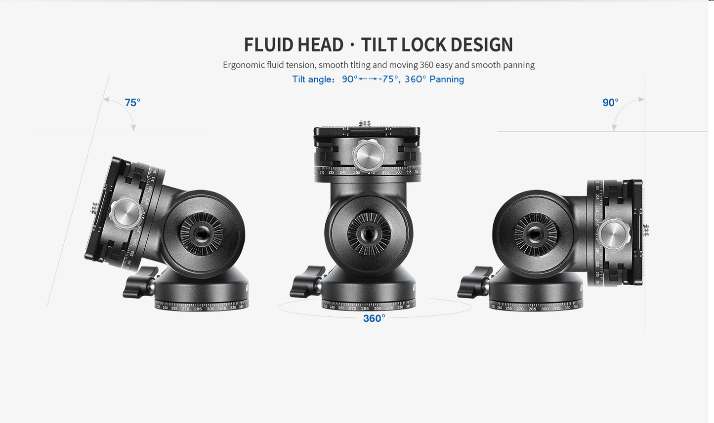 Leofoto BV-1R Fluid head (Arca swiss)