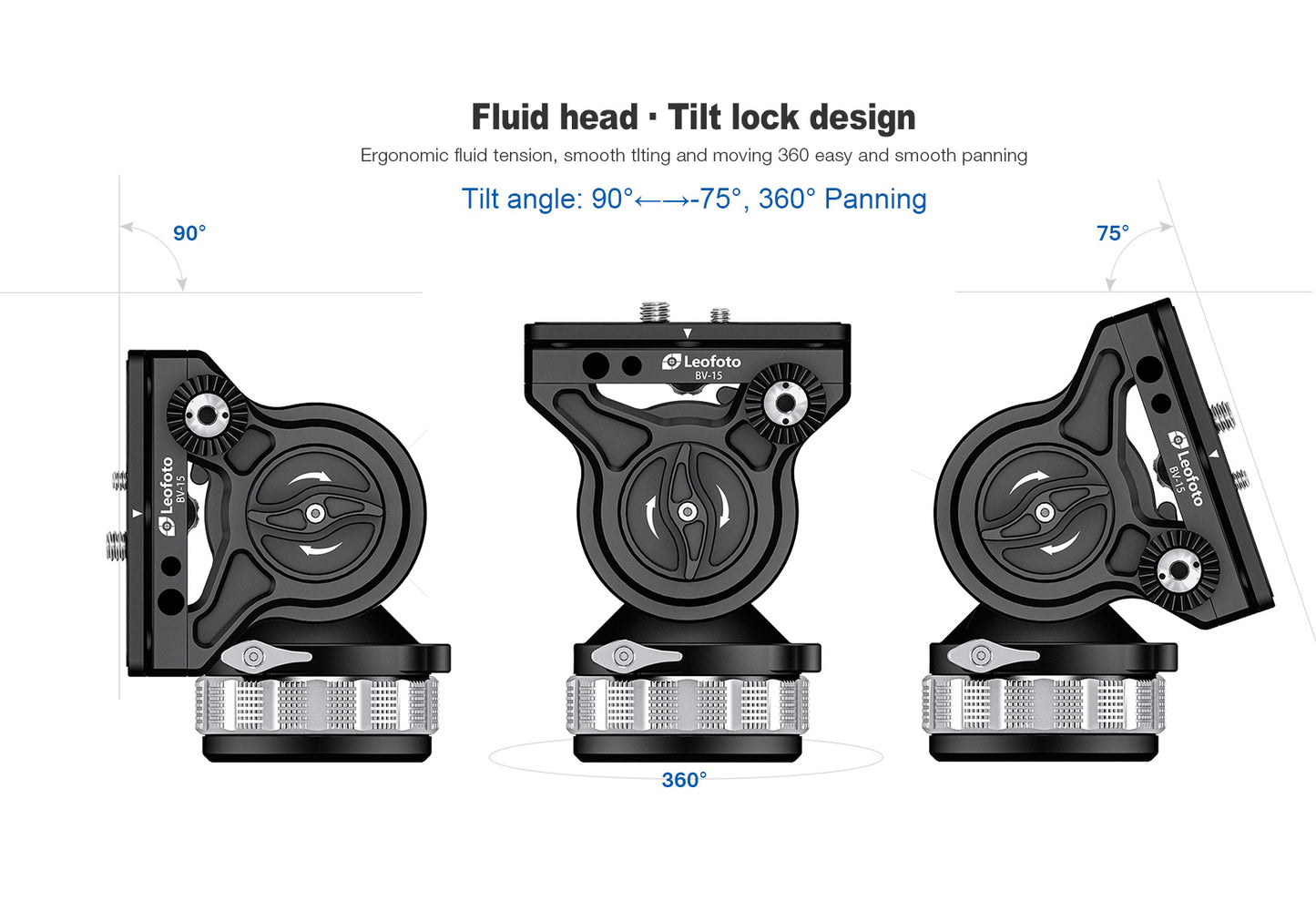 Leofoto BV-15 / BV-15L Fluid head (Arca swiss)