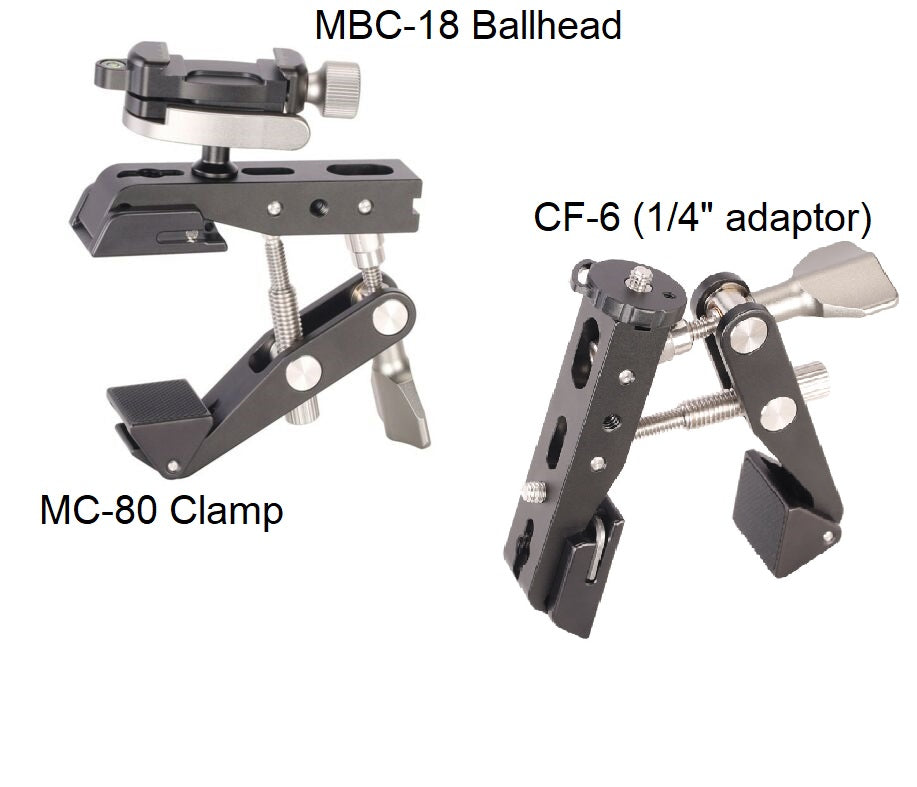 Leofoto MC-80 Multipurpose clamp (inlcudes CF-6) - photosphere.sg