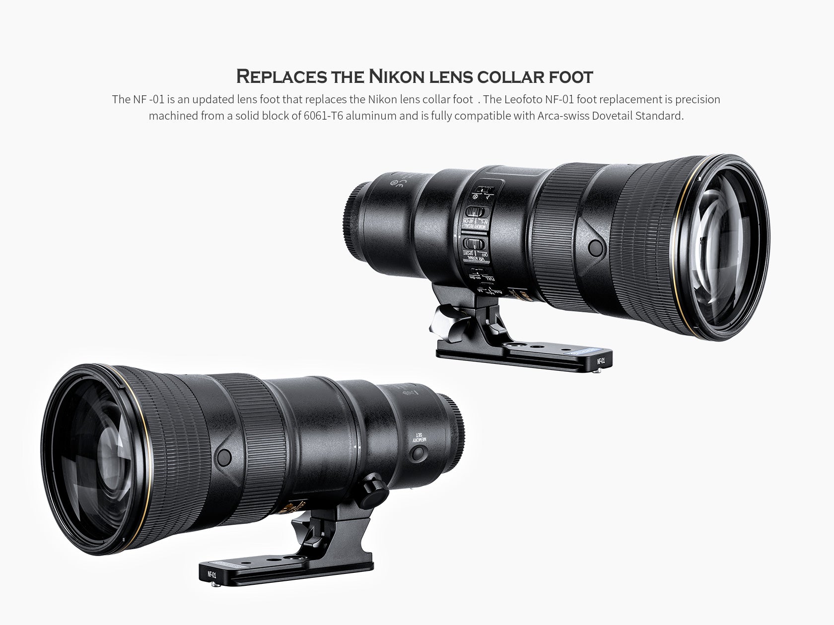 Leofoto Nf-04 Replacement Foot For Nikon Afs 180~400, 400, 500, 600