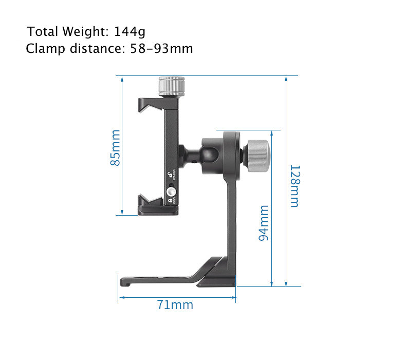 Leofoto Phone Stand and Clamp PS-1 + PC-90II - photosphere.sg