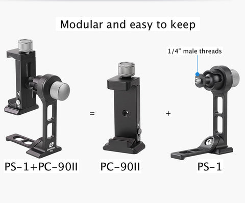 Leofoto Phone Stand and Clamp PS-1 + PC-90II - photosphere.sg