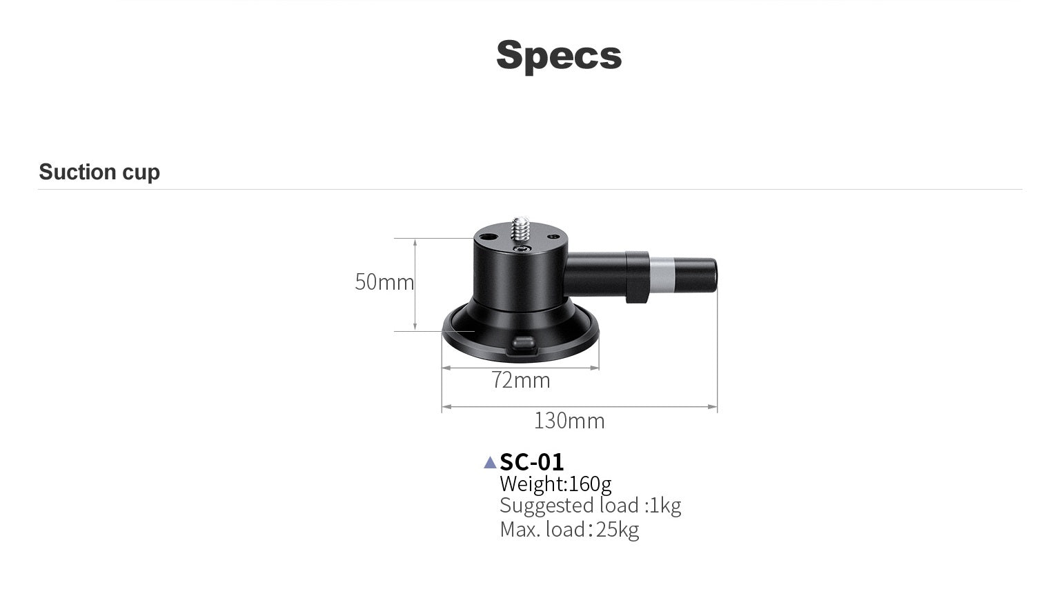 Leofoto SC-01/SC-01 kit suction cup – photosphere.sg